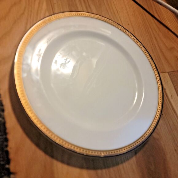 Antique Royal Doulton England Cobalt Blue Gold Rim Plate 10.5 MINT! Art Deco - Picture 4 of 13